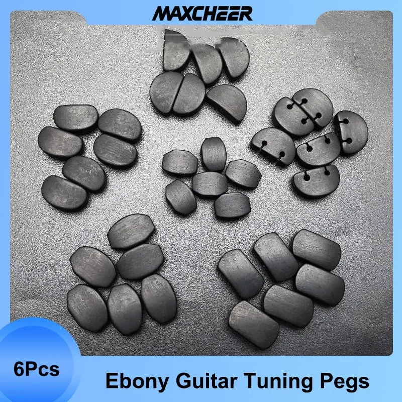 Guitar Capo Clip - 6Pcs Ebony Guitar Tuning Pegs Tuners