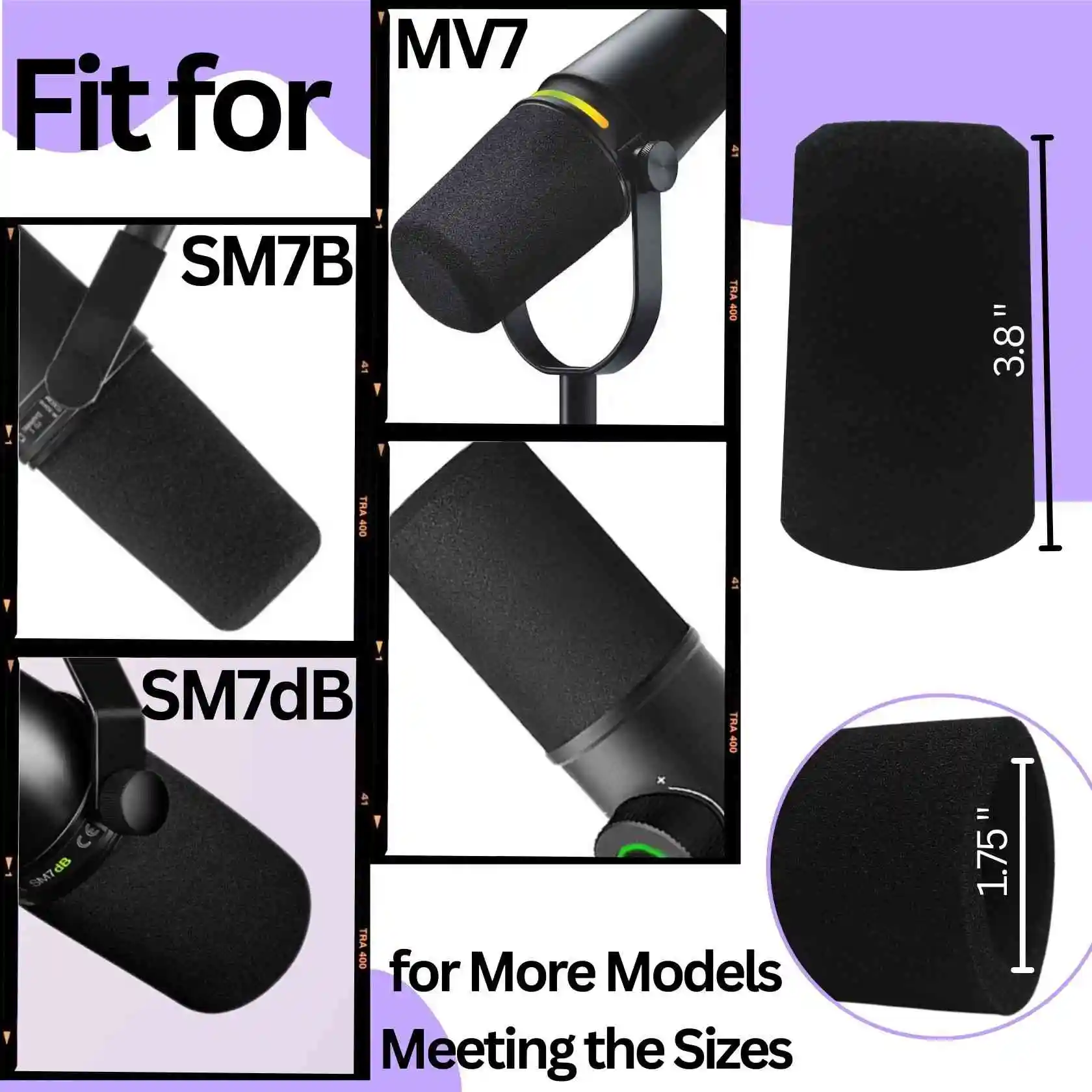 SM7 Mic Cover Pop Filter for S - Shure Mic Sm7B recension och pris