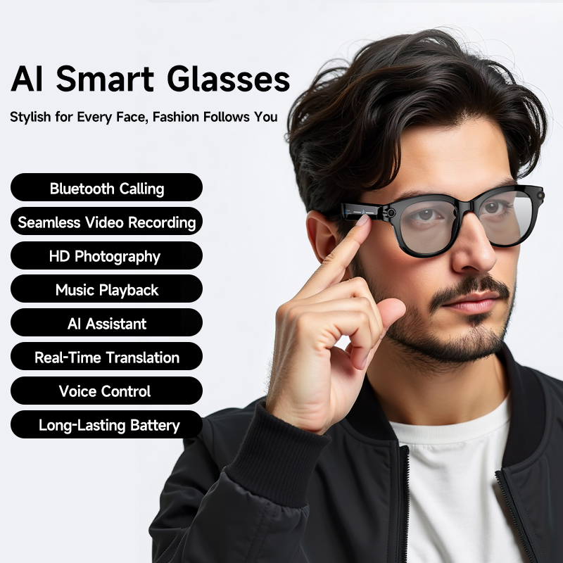 Lenovo 8K HD AI Smart Glasses  - Audio With Music Ai recension och pris