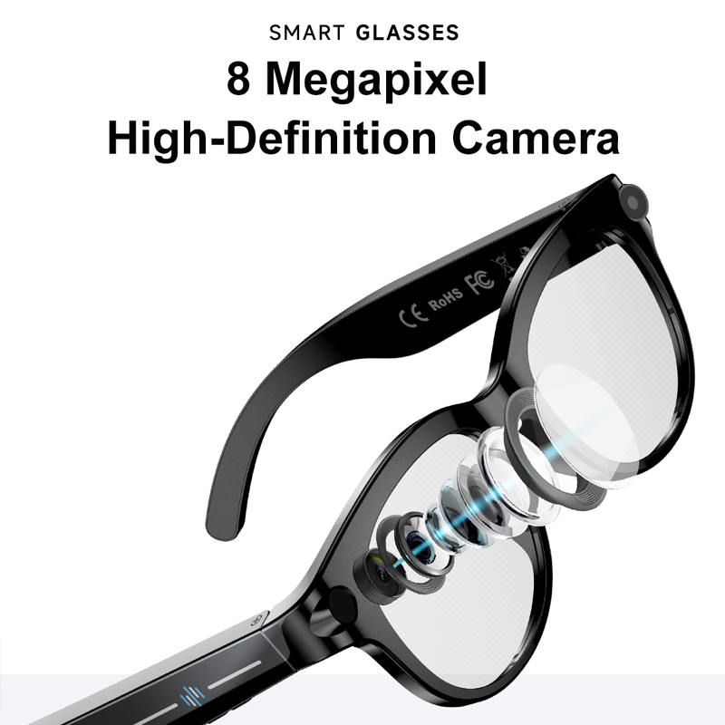 Lenovo 8K HD AI Smart Glasses  - Audio With Music Ai recension och pris