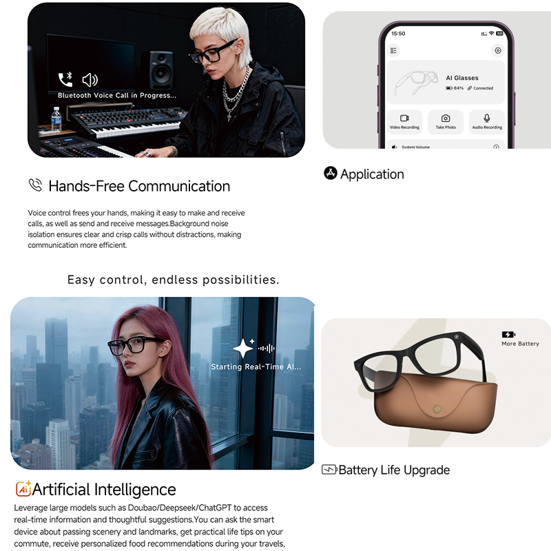 2026 AI smart Glasses HD 800W  - Audio With Music Ai recension och pris