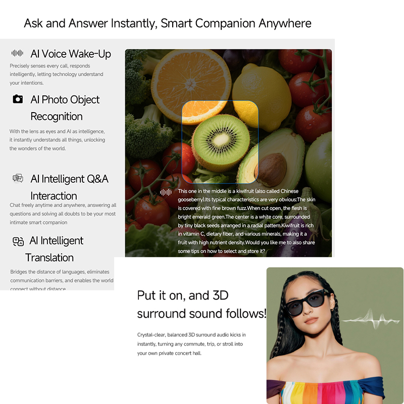 2026 AI smart Glasses HD 800W  - Audio With Music Ai recension och pris