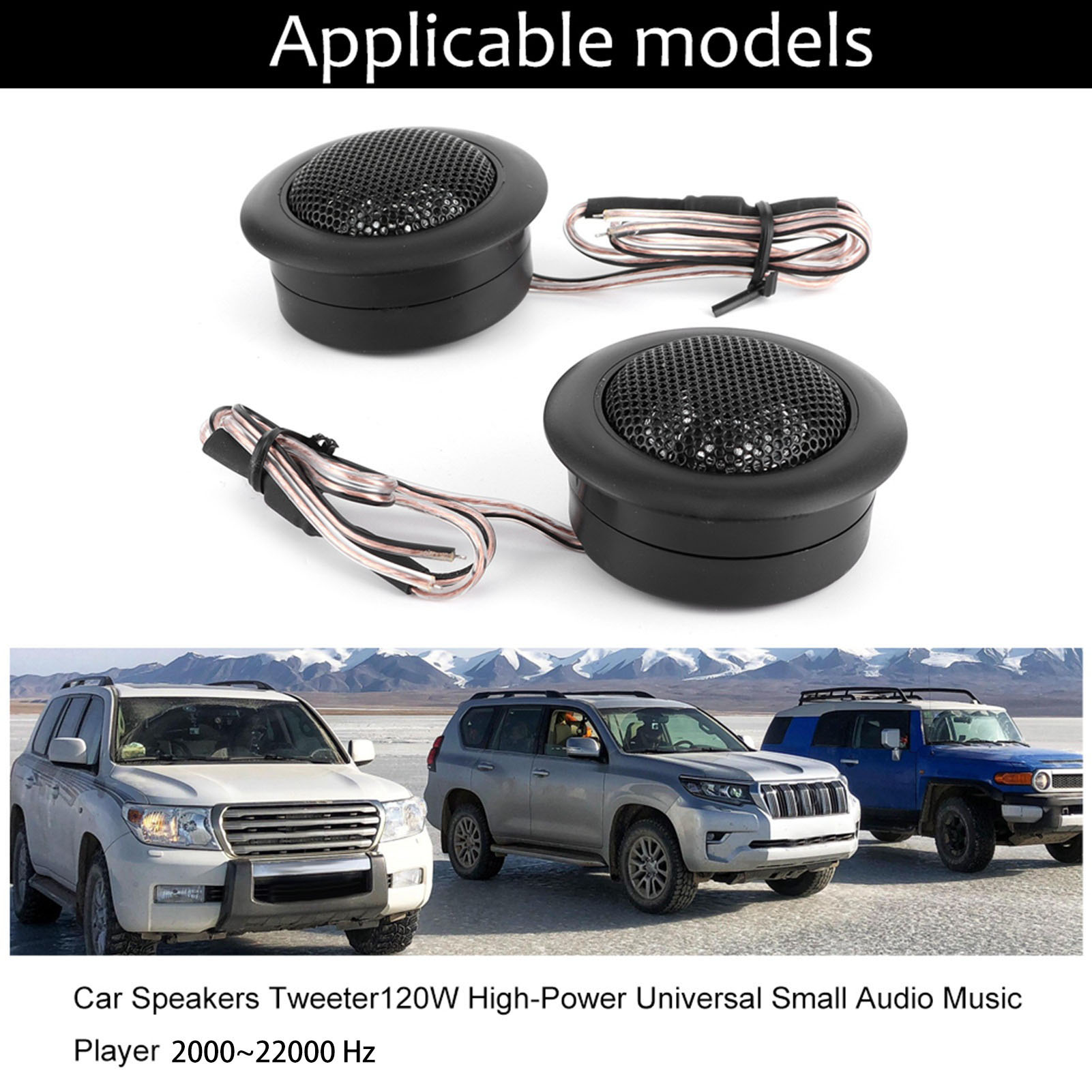 2Pcs Car Speakers Tweeter 120W - Audio Universal Music recension och pris