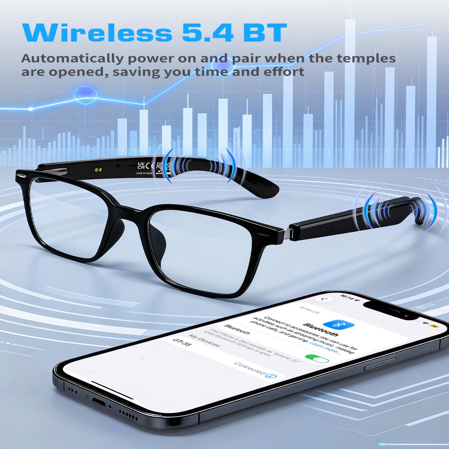 GT35 Smart Glasses with AI Tra - Audio With Music Ai recension och pris