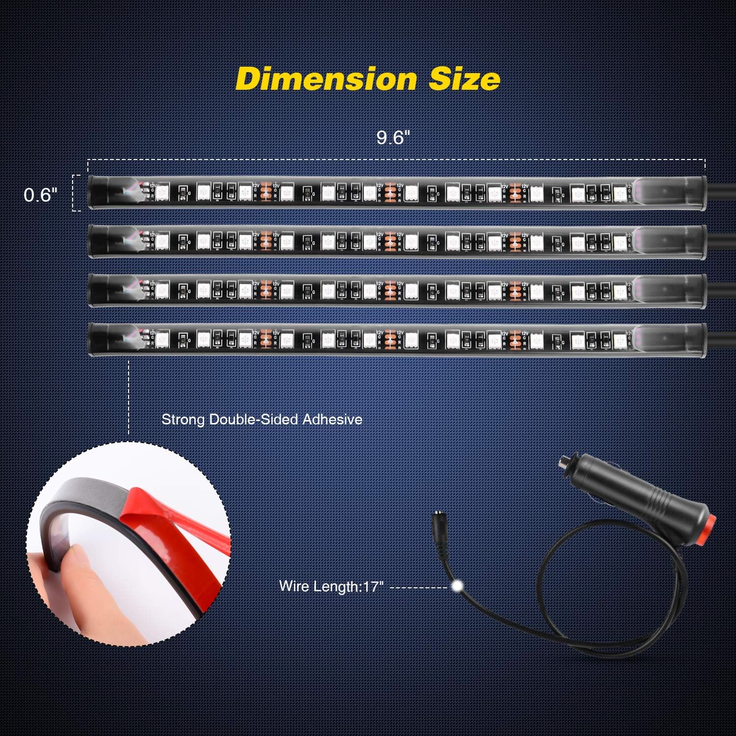 Nilight - TR-06 4PCS 48 LED In - Audio Music Light recension och pris