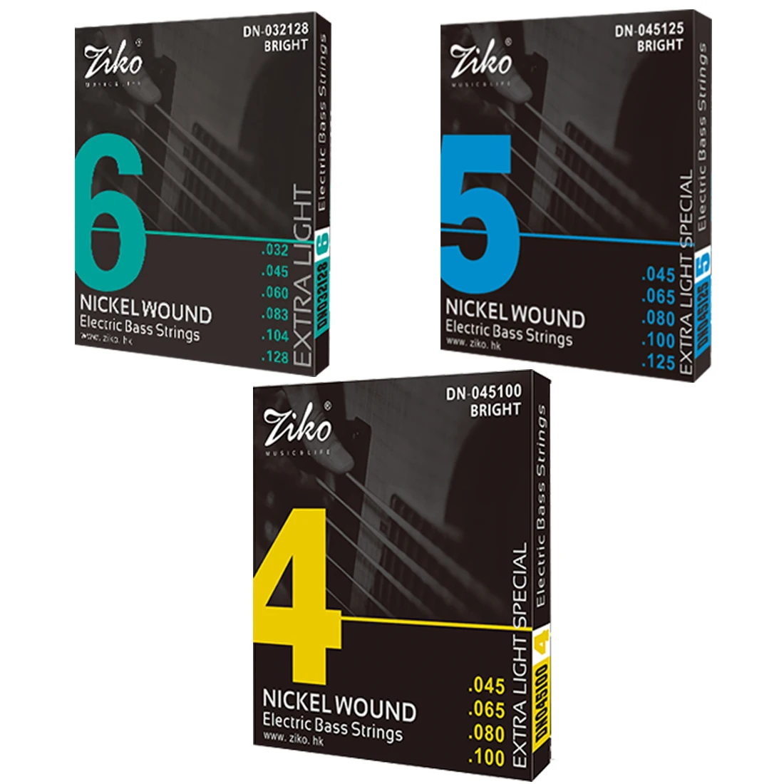 ZIKO Electric Bass Strings 4/5 - Bass Guitar Strings recension och pris