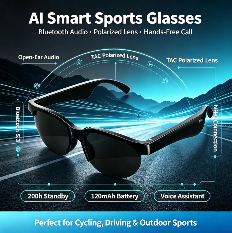 Smart Sports Glasses Open Ear  - Audio Music In recension och pris