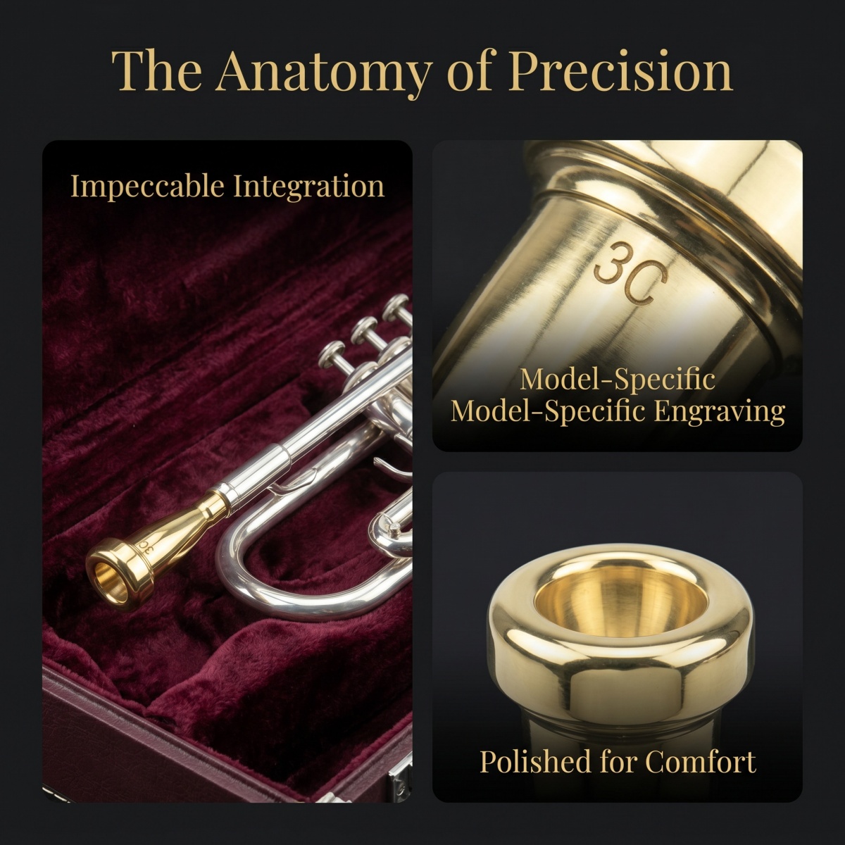Miwayer 3C/5C/7C Bullet Trumpe - Trombone Mouthpiece recension och pris
