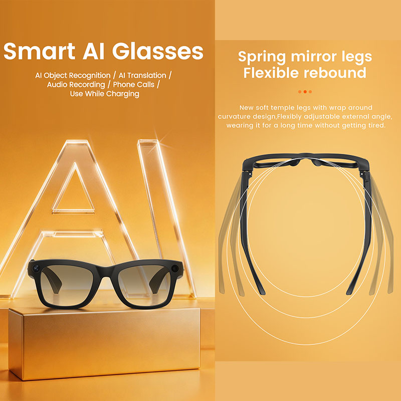 AI Smart Glasses 800W Camera A - Audio With Music Ai recension och pris