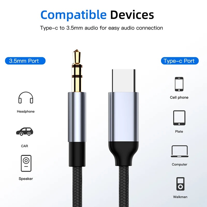 USB C to 3.5mm Aux Audio Adapt - Audio Music Isolator recension och pris