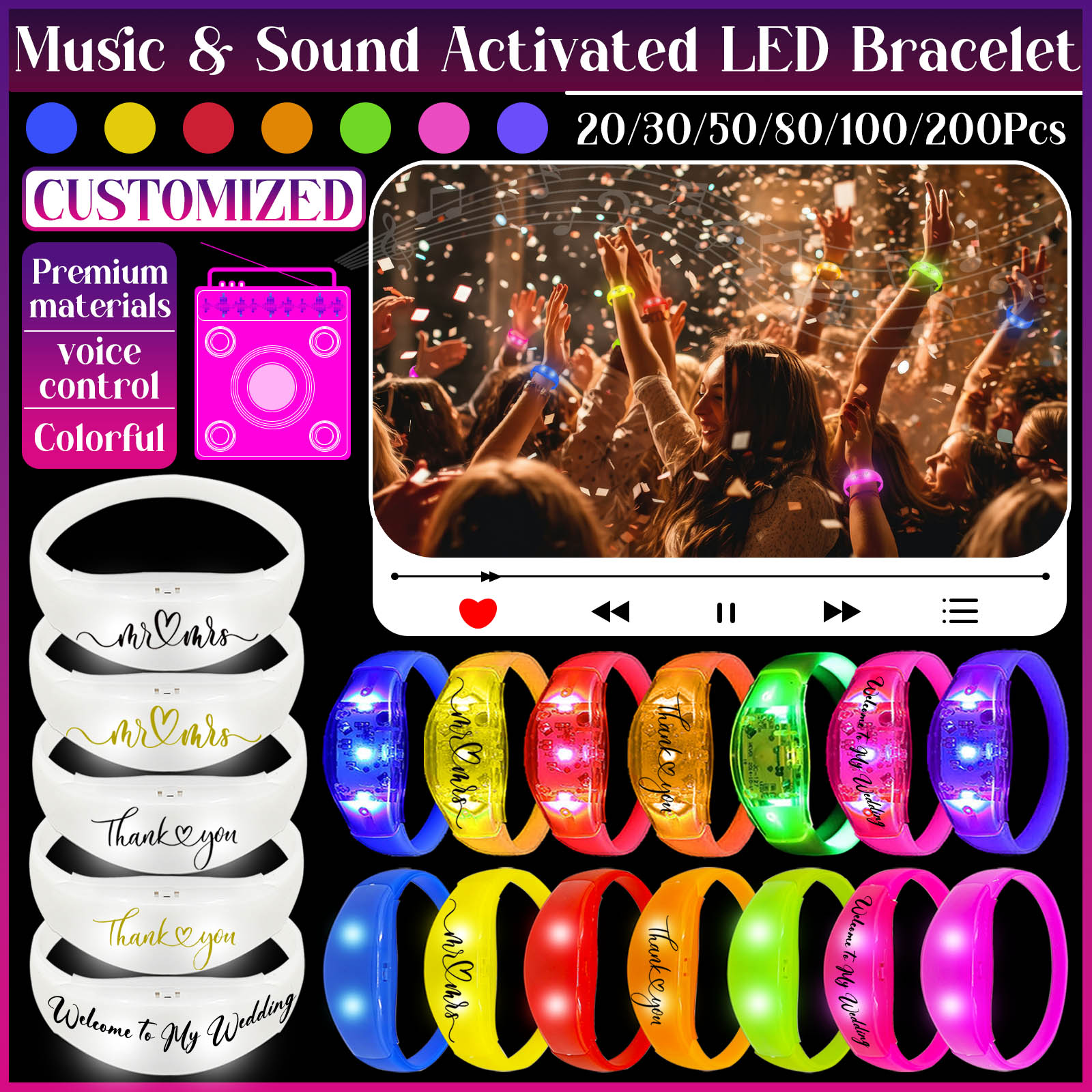 20-200Pcs Music And Sound Acti - Audio Music Light recension och pris