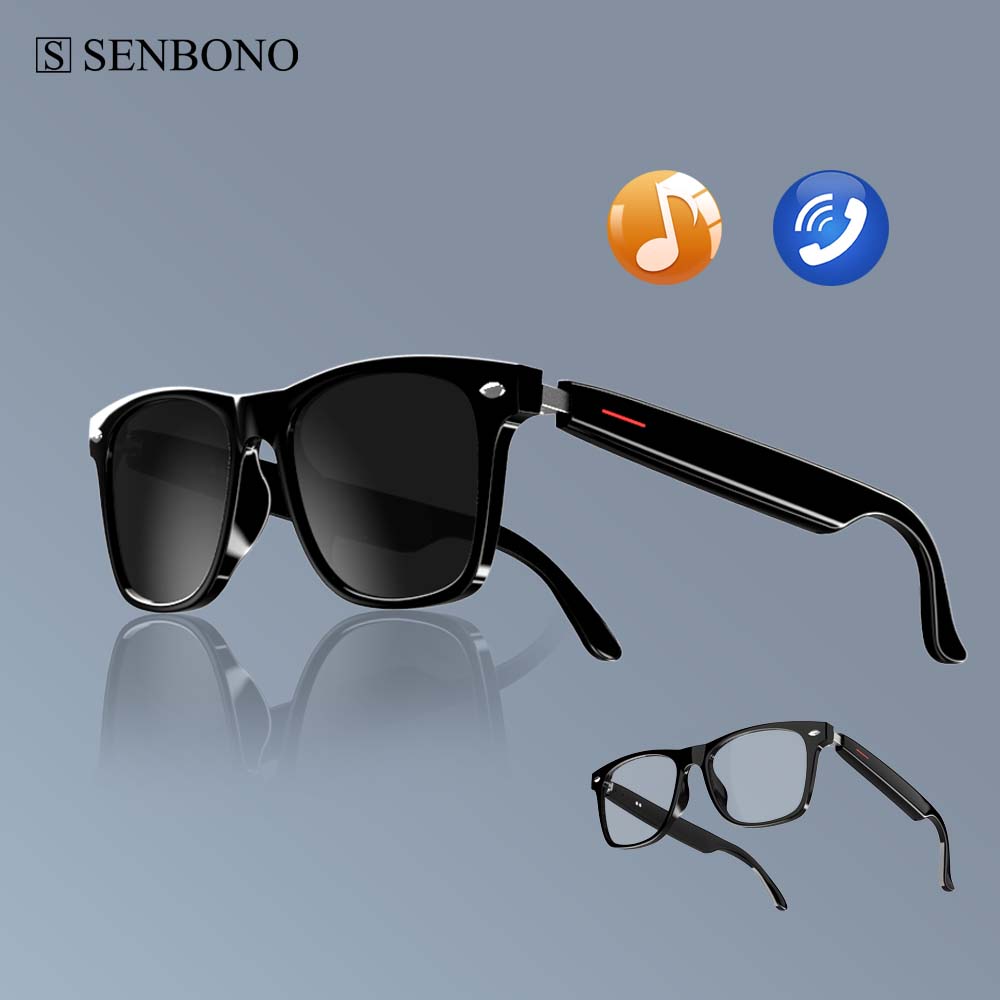 SENBONO E13 Smart Glasses:Blue - Audio Music Light recension och pris