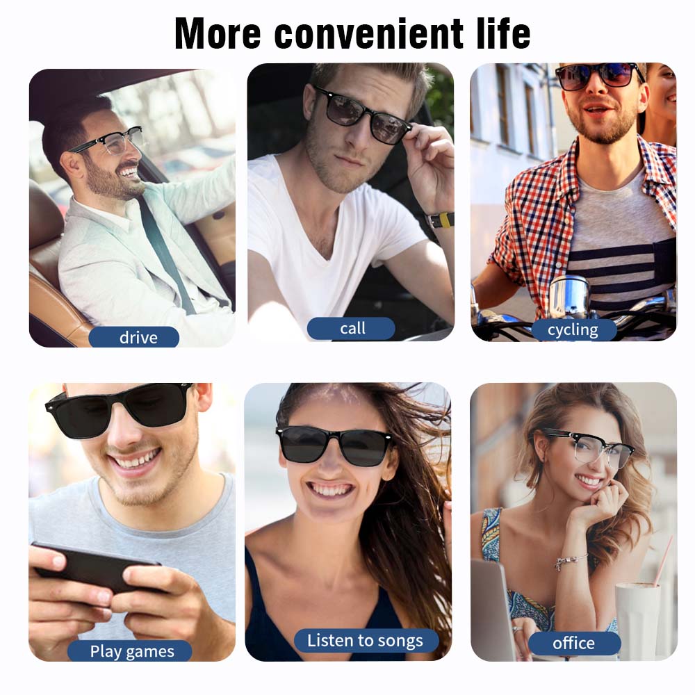 SENBONO E13 Smart Glasses:Blue - Audio Music Light recension och pris